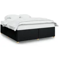 vidaXL Cadre de lit sans matelas noir 180x200 cm Tissu