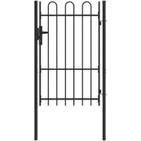 vidaXL Porte de Clôture Gris 100 x 150 cm Acier revêtu de poudre