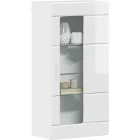 vidaXL Armoire en bois blanc brillant 50 x 29 x 100 cm Bois composite
