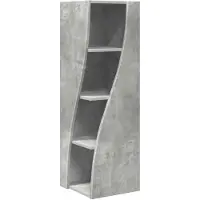 vidaXL Armoire d'angle, 32x32x102 cm, matériau de bois, gris béton