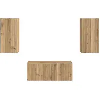vidaXL Ensemble de meubles TV mural 2 pcs Artisan-Chêne Bois composite