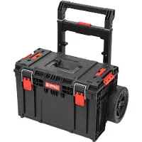 Qbrick System PRIME Chariot empilable 590 x 425 x 660 mm 37 l IP66 Capacité de charge de 100 kg avec double poignée télescopique en aluminium