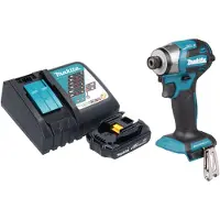 Makita DTD 173 RY1 Clé à choc sans fil 18 V 180 Nm 1/4" Brushless + 1x batterie 1,5 Ah + chargeur