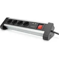 Digitus Multiprise 4 Voies – Avec Ports USB et Interrupteur