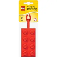 LEGO Étiquette de bagage rouge 2x4