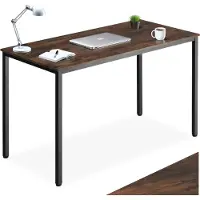 TecTake - bureau hoekbureau bureautafel kantoorbureau - industrieel donkerbruin - 120 x 60 x 75,5 cm