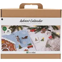 Creativ Company Kit de bricolage calendrier de l'avent avec BioBeads, 24 images à réaliser soi-même avec des perles à repasser