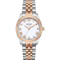 Régler Montre à affichage analogique 'Infinité Steel Bicolor Silver/Rose Gold - Pearl' or rose