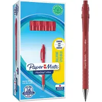 Paper Mate Flexgrip Ultra Clip-on Stylo à bille rétractable Medium 12 pièces (12x)