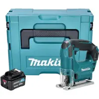 Makita JV 101 DM1J Scie sauteuse sans fil 12 V max. 65 mm + 1x batterie 4,0 Ah + Makpac - sans chargeur
