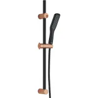 Kuchinox Alanis Bar Set de douche noir/rose or