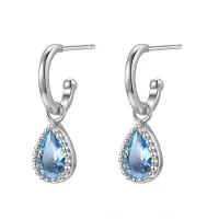Hey Happiness Boucles d'oreilles 'December Birthstone' argent