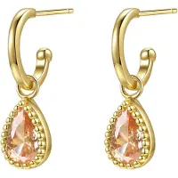 Hey Happiness Boucles d'oreilles 'January Birthstone' or
