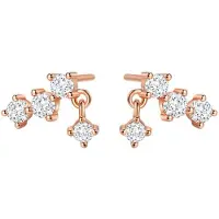 Hey Happiness Boucles d'oreilles 'Starlit Drop' or rose