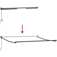vidaXL Store à rallonge taupe 3 x 2,5 m