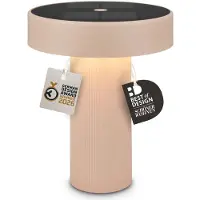 Briloner Lampe de table LED sans fil Ø16x20cm 1W 150lm 3000K blanc chaud solaire beige - Lampe de table salon couloir balcon