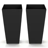 Vevor Jardinière Haute Lot de 2 Pot de Fleur Haut 66,5 cm pour Plantes Intérieur Extérieur Entrée Terrasse Jardin