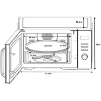Continental Edison Micro-ondes - - CEMO29BC - 29 l - Combiné - Noir