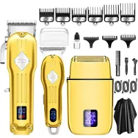 INF Ensemble tondeuse à cheveux et tondeuse à barbe professionnelle Gold