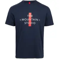 The Mountain Studio Cross Logo Short Sleeve T-shirt Bleu M Homme