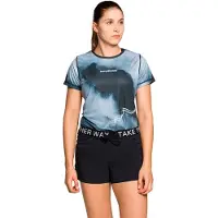 Trangoworld Cestrede Short Sleeve T-shirt Bleu 2XL Femme