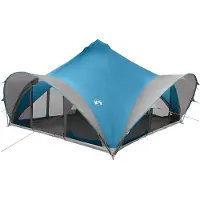 vidaXL Tente de type chapiteau avec toit bleu, pour 18 personnes, en polyester et en acier