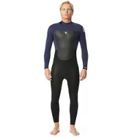Rip Curl Omega 4/3 Mm Gb Steamer Long Sleeve Back Zip Neoprene Suit Noir MS Homme