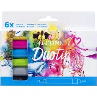 Talens Feutres - TALENS - - Set de base - 6 couleurs - Pointe double