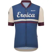 Santini Eroica Iris Short Sleeve Jersey Bleu L Homme