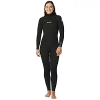 Rip Curl D/patrol 3/2 Mm Perf Woman Long Sleeve Chest Zip Neoprene Suit Noir 8 Femme