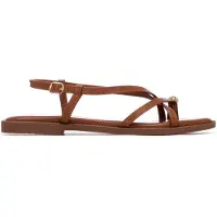 Xti Sandales plates 145358 femmes - Marron - 37