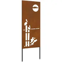 vidaXL Écran de confidentialité de jardin Fretwork Rouillé 50 x 140 cm