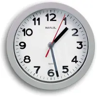 MAUL Horloge murale MAULstep Ø 20 x 4.4 cm plastique 1 x AA (1.5 V) argenté