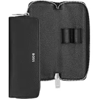 BOSS Trousse pour 2 stylos Classic Grained Black