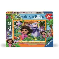 Ravensburger Puzzle Dora l'exploratrice We Can Do It - 2x12pcs.