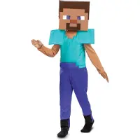 Minecraft Déguisement - Minecraft - Steve - - 7-8 ans (122-128) - Costumes