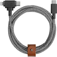 Native Union Belt Universal Cable (USB-C - Lighting/USB-C) 1.5m, zebra