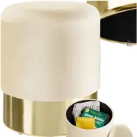 TecTake - Tabouret Sarina blanc crème - 403960