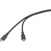 Renkforce Câble USB USB4 USB-C mâle Noir RF-6830438 (RF-6830438) (1 m, USB 4)