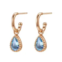 Hey Happiness Boucles d'oreilles 'December Birthstone' or rose