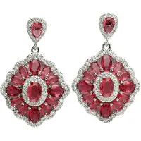 Avant Garde Boucles d'oreilles 'Rosala' rouge