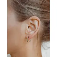 Hey Happiness Boucles d'oreilles 'Braided' argent