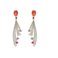 Avant Garde Boucles d'oreilles 'Helenaya' or