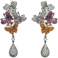 Avant Garde Boucles d'oreilles 'Magdalenaya' mélange de couleurs