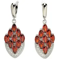 Avant Garde Boucles d'oreilles 'Bettinaka' rouge