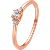 Hey Happiness Bague 'Slim Trio' or rose
