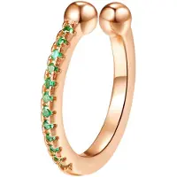 Hey Happiness Boucles d'oreilles 'Green Cuff' or rose