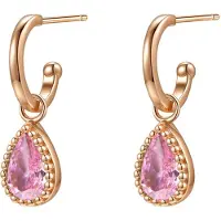 Hey Happiness Boucles d'oreilles 'October Birthstone' or rose