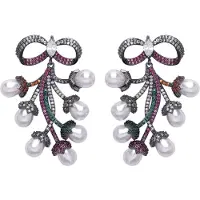 Avant Garde Boucles d'oreilles 'Corneliara' violet