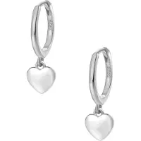 Hey Happiness Boucles d'oreilles 'Heart Huggie' argent